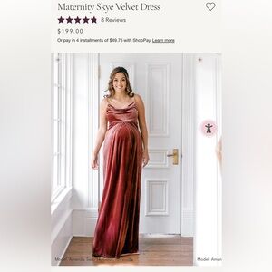 Maternity velvet bridesmaid dress 16